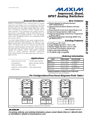 DG412AK Datasheet PDF Maxim Integrated