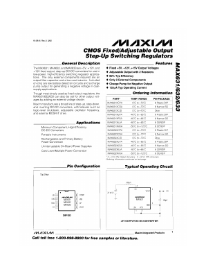 MAX633BCPA Datasheet PDF Maxim Integrated