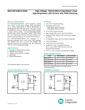 MAX16815ASA+ Datasheet PDF Maxim Integrated