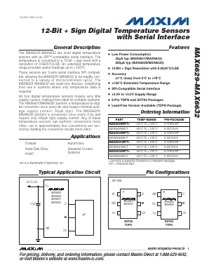 MAX6632 Datasheet PDF Maxim Integrated