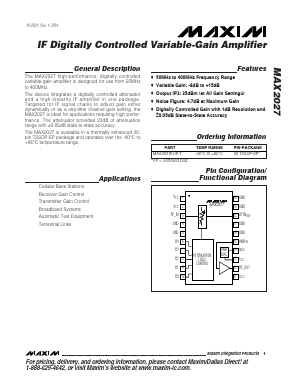 MAX2027 Datasheet PDF Maxim Integrated