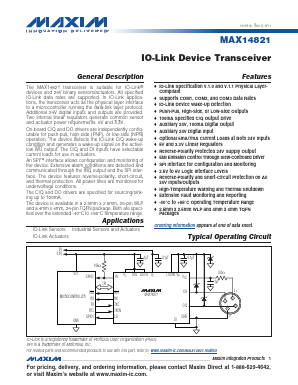 MAX14821EWA+ Datasheet PDF Maxim Integrated