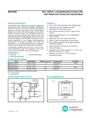 MAX5091 Datasheet PDF Maxim Integrated