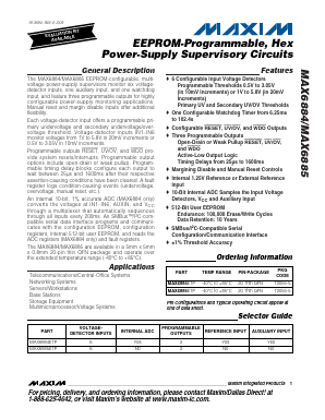 MAX6884 Datasheet PDF Maxim Integrated