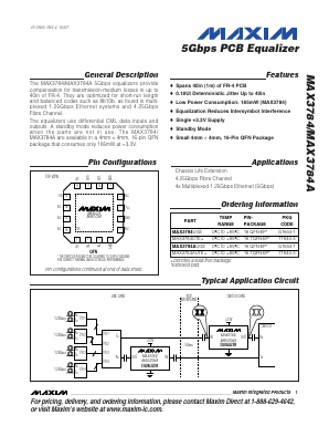MAX3784 Datasheet PDF Maxim Integrated