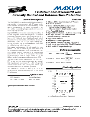 MAX6964 Datasheet PDF Maxim Integrated