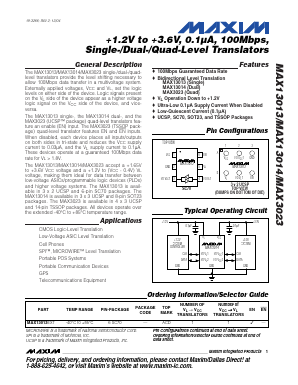 MAX13014EKA+T Datasheet PDF Maxim Integrated