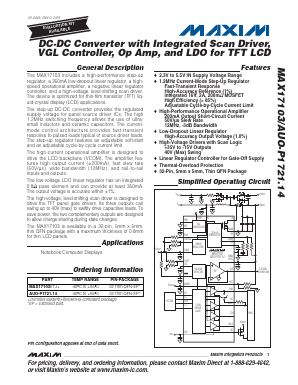 MAX17103ETJ-T Datasheet PDF Maxim Integrated