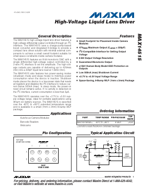 MAX14515EWA Datasheet PDF Maxim Integrated