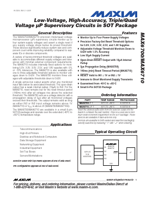MAX6710KUT-T Datasheet PDF Maxim Integrated