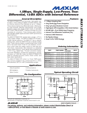 MAX1277BCTC Datasheet PDF Maxim Integrated