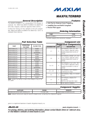 MAX7411CUA Datasheet PDF Maxim Integrated