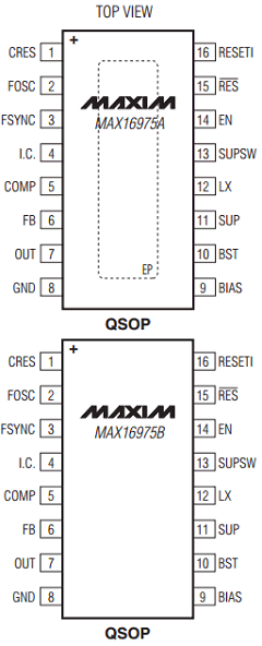 MAX16975AAEE/V Datasheet PDF Maxim Integrated