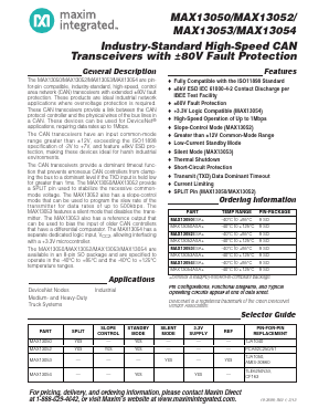 MAX13053 Datasheet PDF Maxim Integrated