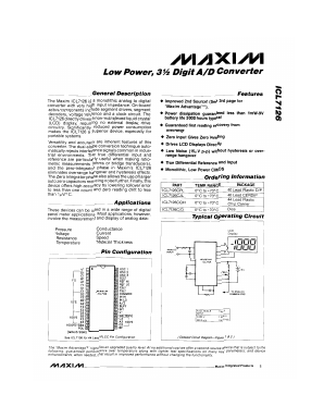 ICL7126C/D Datasheet PDF Maxim Integrated
