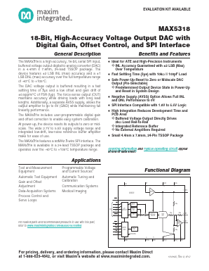 MAX5318GUG Datasheet PDF Maxim Integrated