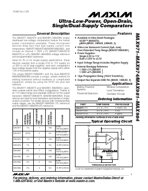 MAX972CSA Datasheet PDF Maxim Integrated