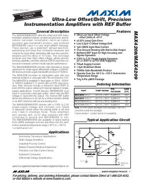 MAX4209TAUA-T Datasheet PDF Maxim Integrated