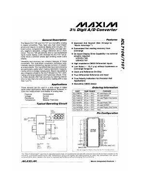 ICL7107CQH Datasheet PDF Maxim Integrated
