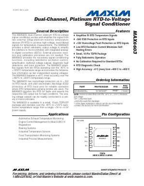 MAX6603 Datasheet PDF Maxim Integrated