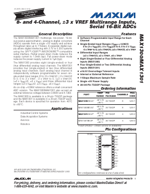 MAX1300BEUG Datasheet PDF Maxim Integrated