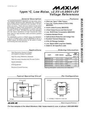 MAX6325 Datasheet PDF Maxim Integrated