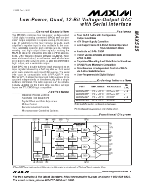 MAX525BC/D Datasheet PDF Maxim Integrated