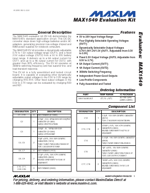 MAX1549EVKIT Datasheet PDF Maxim Integrated