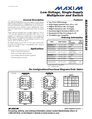 MAX4524C Datasheet PDF Maxim Integrated