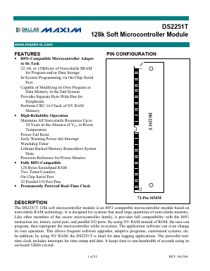DS2251T-64-16 Datasheet PDF Maxim Integrated