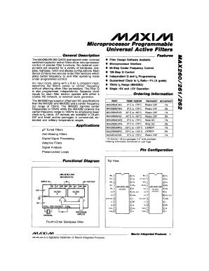 MAX260 Datasheet PDF Maxim Integrated