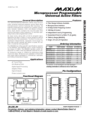 MAX261BMRG Datasheet PDF Maxim Integrated
