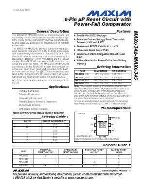 MAX6344MUT-T Datasheet PDF Maxim Integrated