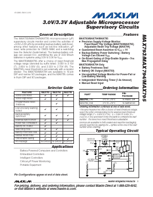 MAX794CSE Datasheet PDF Maxim Integrated