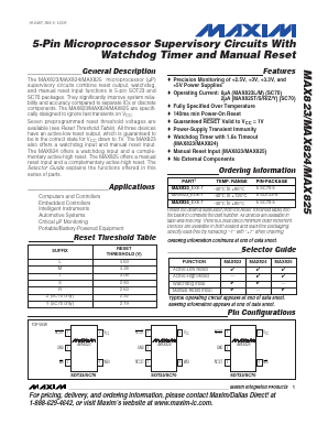 MAX825T Datasheet PDF Maxim Integrated