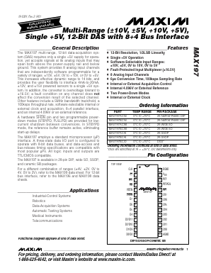 MAX197BEAI Datasheet PDF Maxim Integrated
