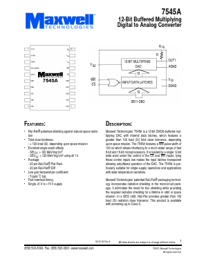 7545ARPFI Datasheet PDF MAXWELL TECHNOLOGIES