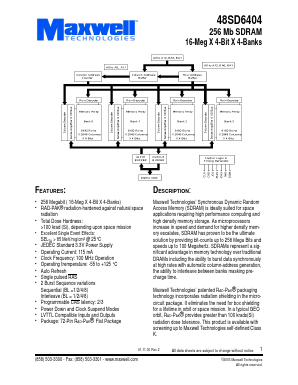 48SD6404RPFE Datasheet PDF MAXWELL TECHNOLOGIES