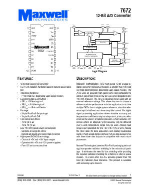 7672RPDE-05 Datasheet PDF MAXWELL TECHNOLOGIES