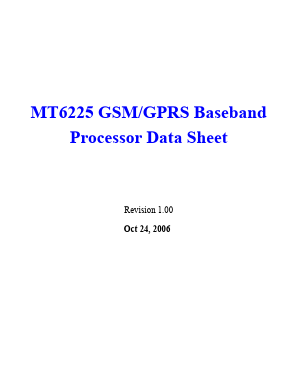 MT6225 Datasheet PDF MediaTek Inc