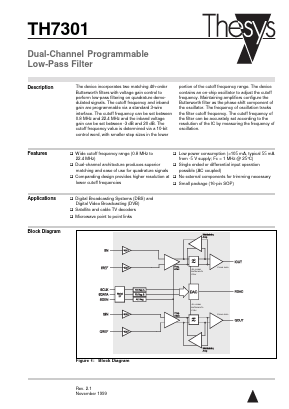 TH7301 Datasheet PDF Melexis Microelectronic Systems 