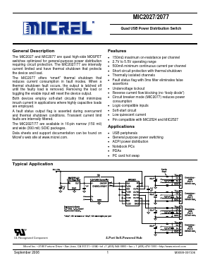 MIC2027-2BM Datasheet PDF Micrel