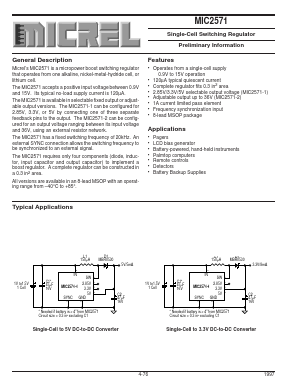 MIC2571 Datasheet PDF Micrel