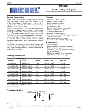 MIC5201-5.0BS Datasheet PDF Micrel