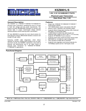 KS8001L Datasheet PDF Micrel