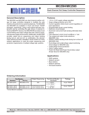MIC2584-1LBTS Datasheet PDF Micrel