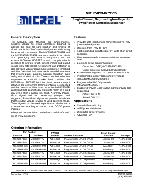 MIC2589 Datasheet PDF Micrel