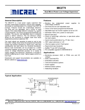 MIC2774H-17YM5TR Datasheet PDF Micrel