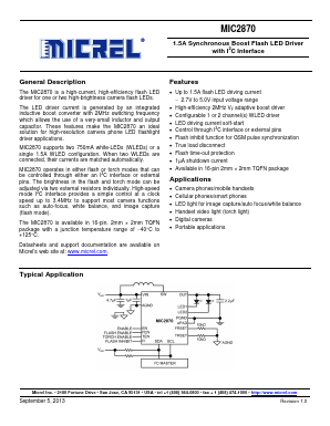 MIC2870 Datasheet PDF Micrel