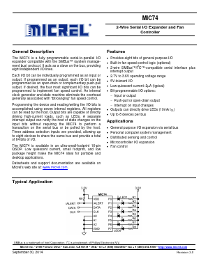 MIC74 Datasheet PDF Micrel